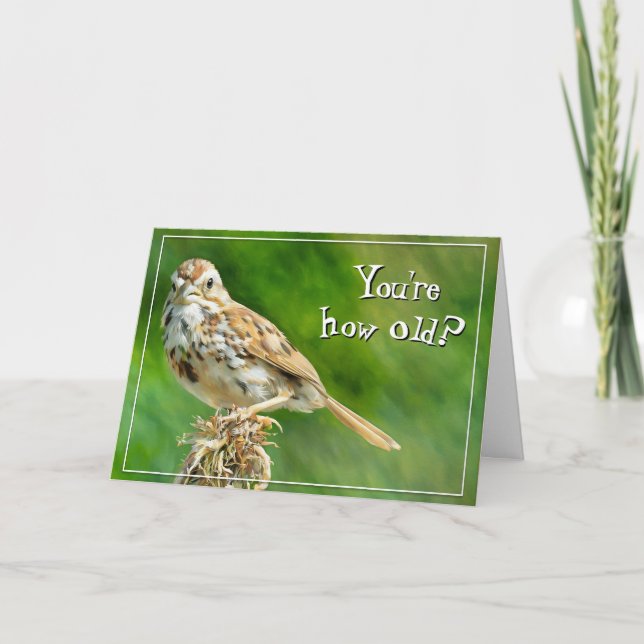 You're How Old?  Birthday Card Karte (Vorderseite)