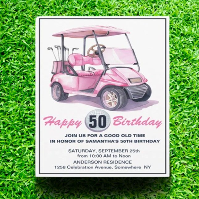  You're Invited to a Tee-rific 50th Golf Party Einladung (nvite you to a special celebration as I hit the big 5-0)
