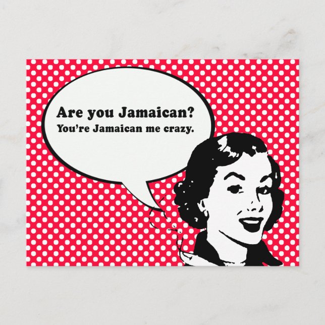 YOURE JAMAICAN ME CRAZY POSTKARTE (Vorderseite)