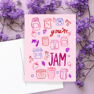 YOURE MY JAM Niedlich Jars Illustration Valentine Postkarte