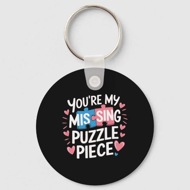 You're My Missing Puzzle Piece Valentine Matching  Schlüsselanhänger (Vorderseite)