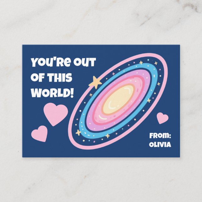 You're Out of This WORLD Kids Valentine's Mitteilungskarte (Vorderseite)
