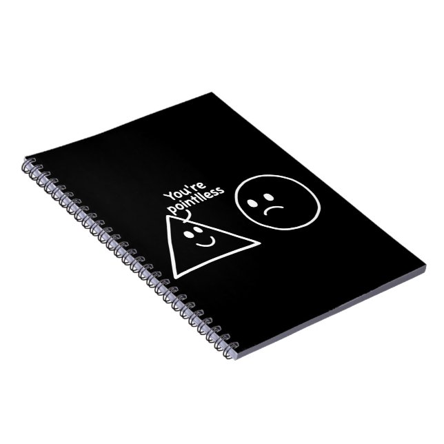 You're Pointless Geometric Shapes Funny Humor Notizblock (Rechte Seite)