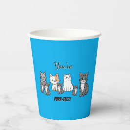 You're Purr-fect Animated Cats   Pappbecher
