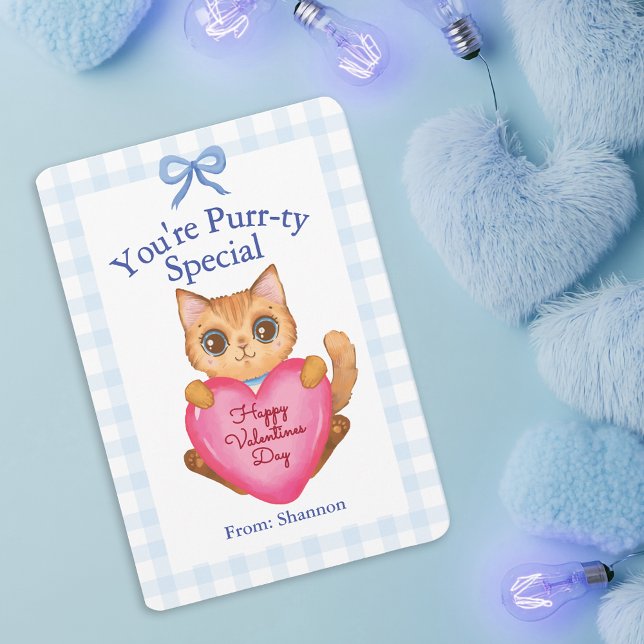 You're Purr-ty Special Kitty Cat Valentine's Day Mitteilungskarte (Von Creator hochgeladen)