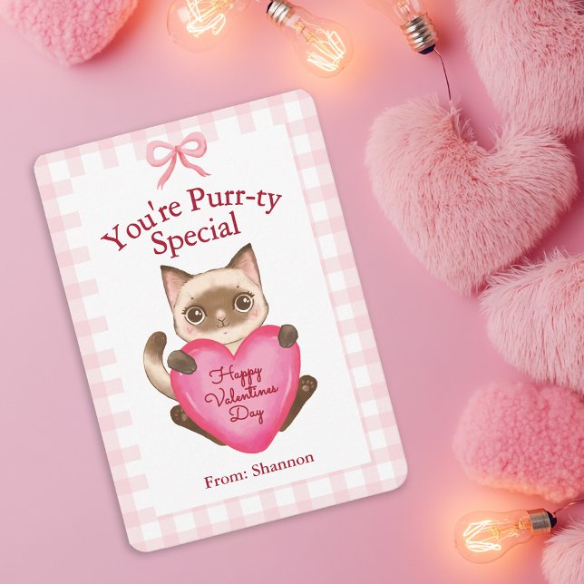 You're Purr-ty Special Kitty Cat Valentine's Day Mitteilungskarte (Von Creator hochgeladen)