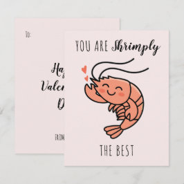 You're Shrimply The Best Cute Kids Valentine's Day Mitteilungskarte