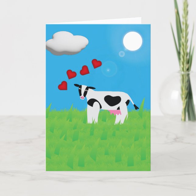 You're Simply MOO-velous Folded Greeting Card Karte (Vorderseite)