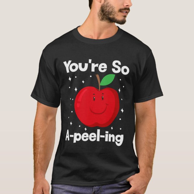 You're So A-peel-ing Fruit Cute Fruit Eater Basket T-Shirt (Vorderseite)