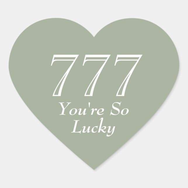 You're So Lucky 777 Heart Stickers (Devant)