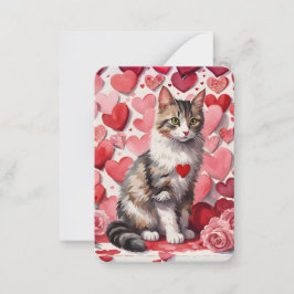'You're The Cat's Meow' Tabby-Klasse Valentine Mitteilungskarte
