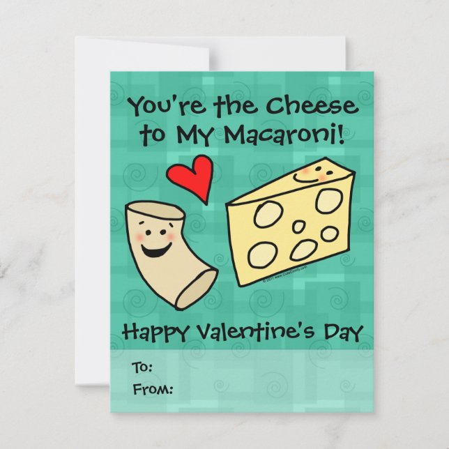 You're the Cheese to my Macaroni, Cute Valentine (Vorderseite)