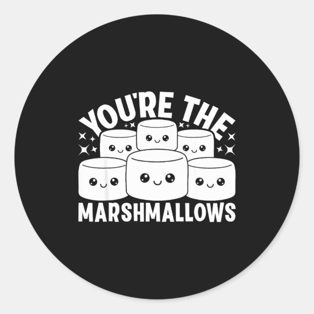You're The Marshmallows To My Hot Cocoa Valentine' Runder Aufkleber (Vorderseite)