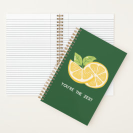 'You're The Zest' Reiche Dunkle Botanische Grün-We Notizbuch