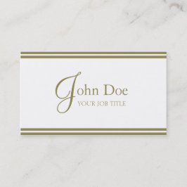 YourJobTitle elegantes Weiß/Goldstreifen Visitenkarte