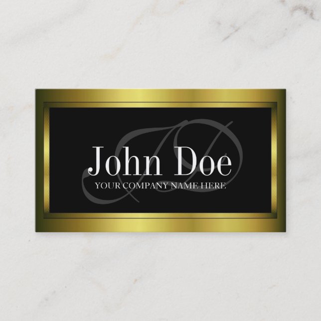 YourJobTitle Goldmetall metallisch Visitenkarte (Vorderseite)