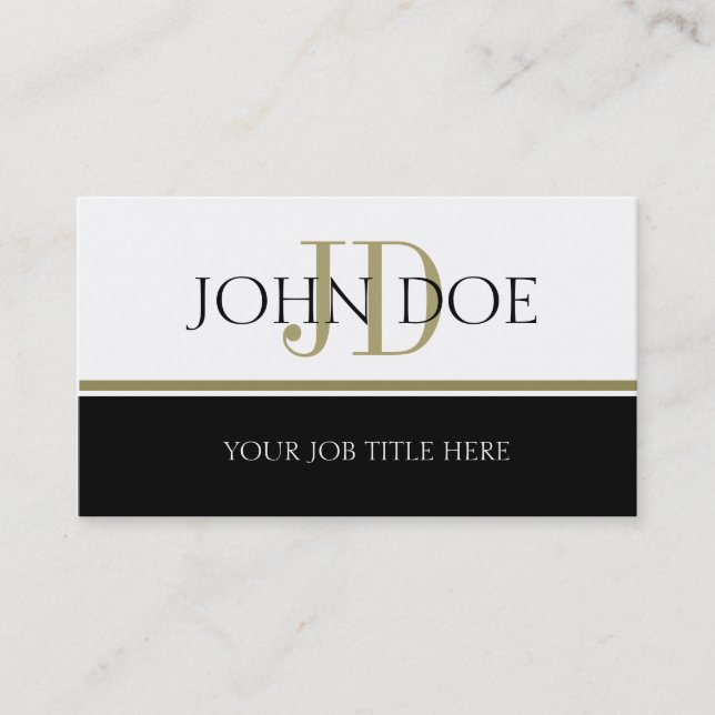 YourJobTitle Goldstreifen Visitenkarte (Vorderseite)