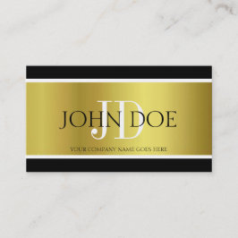 YourJobTitle Monogramm-Gold metallisch Visitenkarte