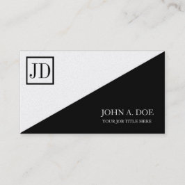 YourJobTitle-Monogramm Schwarzes Gold Visitenkarte