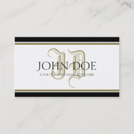 YourJobTitle! Römisches Goldmonogramm Visitenkarte