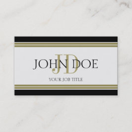 YourJobTitle schwarze Goldstreifen Visitenkarte