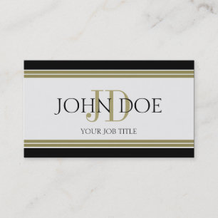 YourJobTitle schwarze Goldstreifen Visitenkarte