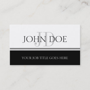 YourJobTitle silberner Streifen W/W Horiz Visitenkarte