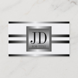 YourJobTitle silbernes Metall metallisch Visitenkarte