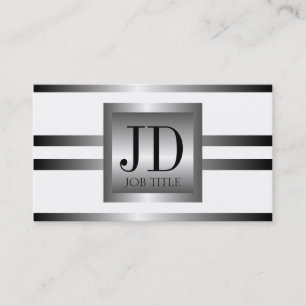 YourJobTitle silbernes Metall metallisch Visitenkarte