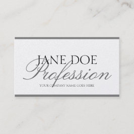 YourJobTitle silbernes Skript-Platin-Papier Visitenkarte