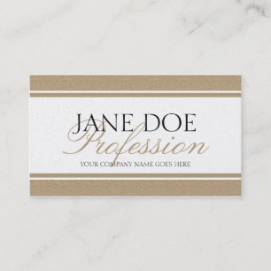 YourJobTitle Skript dunkles goldenes TAN Visitenkarte