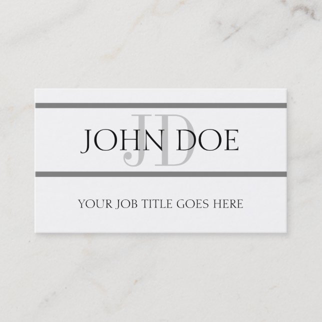 YourJobTitle Stripes W/W Horiz Visitenkarte (Vorderseite)