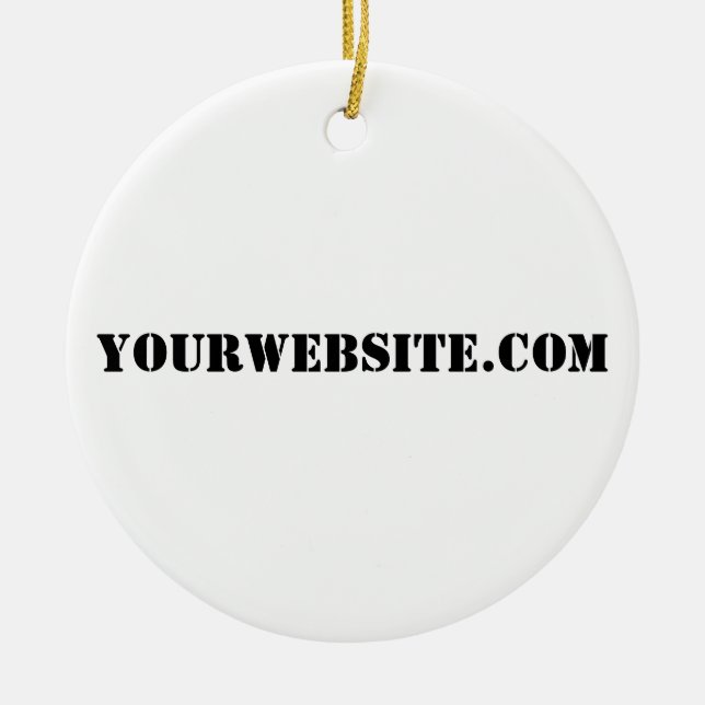 YourWebSite.com Keramik Ornament (Vorne)