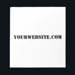 YourWebSite.com Notizblock<br><div class="desc">"YourWebSite.com" Ersetzen Sie die .com-Adresse durch Ihre Webadresse. Fügen Sie einen anderen Slogan oder Text hinzu.</div>