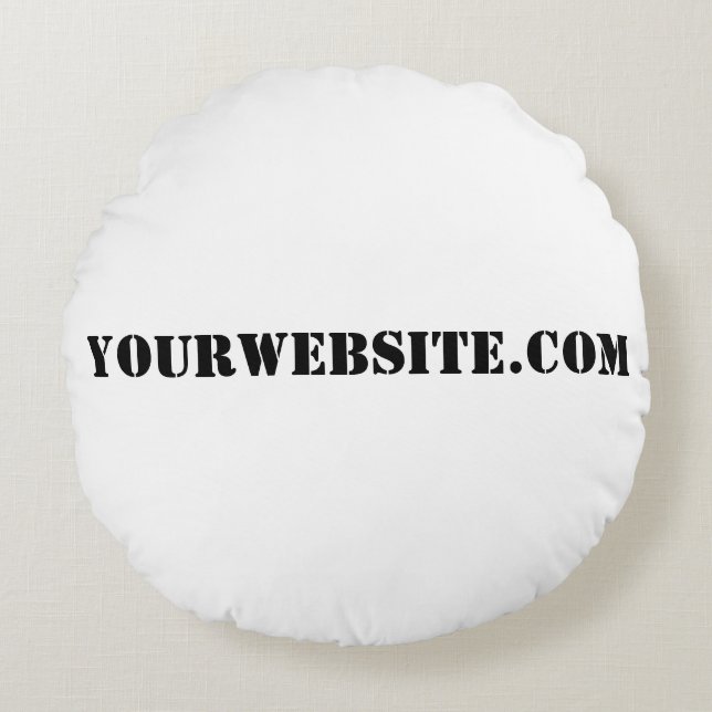 YourWebSite.com Rundes Kissen (Vorderseite)