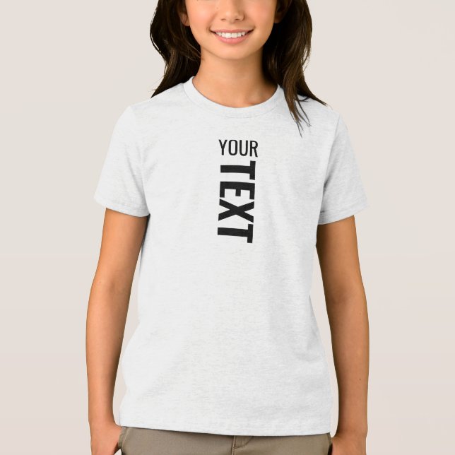 Youth Boys Girls Unisex Tri Blend White Fleck Tri-Blend Shirt (Vorderseite)