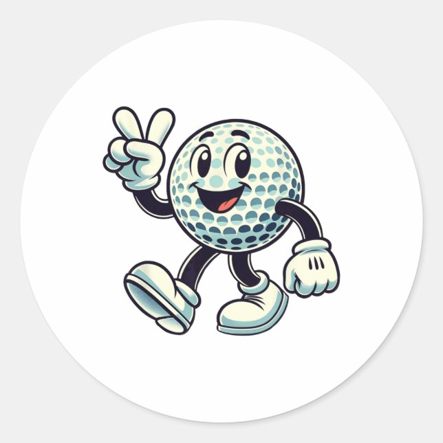 Youth Golf Player Boys Golf Funny  Runder Aufkleber (Vorderseite)