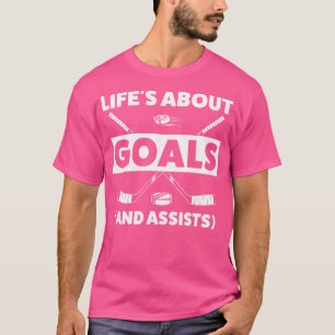 Youth Ice Hockey Design for Boys Life's about Goal T-Shirt