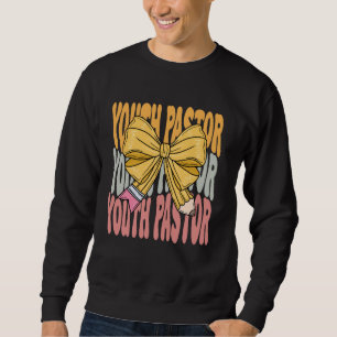 Youth Pastor Groovy Coquette Bow Niedlicher Sonnen Sweatshirt