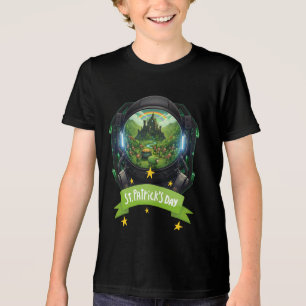 Youth St. Patrick's Day Space Luck T-Shirt Tri-Blend Shirt