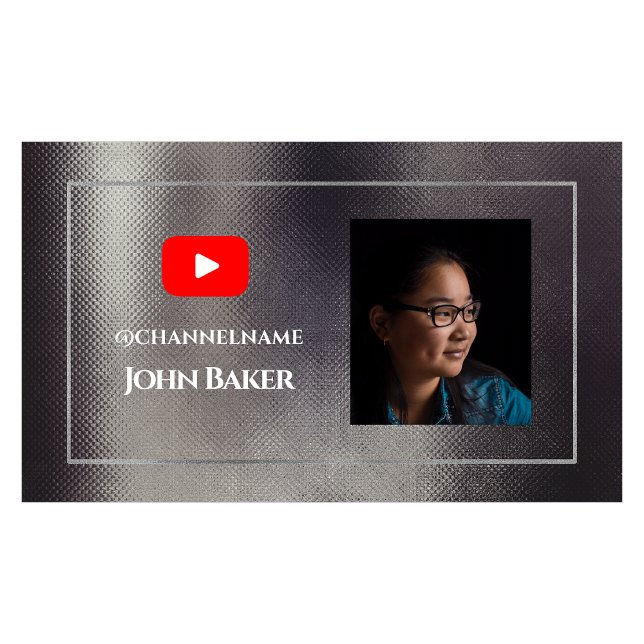 YOUTUBE Channel Advertising QR Code Foto Visitenkarte (Von Creator hochgeladen)