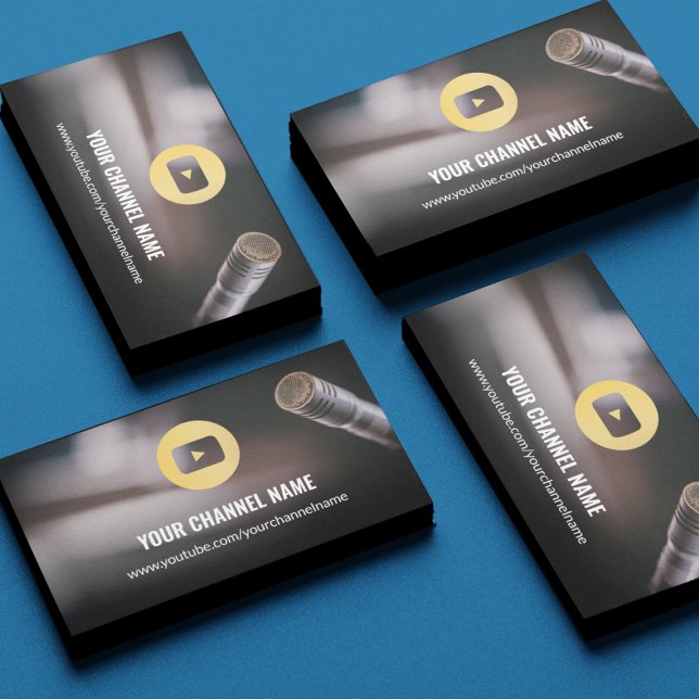 Youtube Channel Chic Photo Gold Carte de visite (Créateur téléchargé)