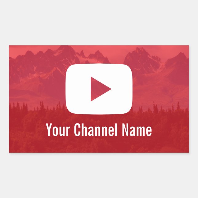 Youtube Channel Custom Fotografy Youtuber Rechteckiger Aufkleber (Vorderseite)