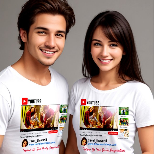 YouTube Channel-Werbung Business Card T - Shirt (Youtube channel canal promo t-shirt)