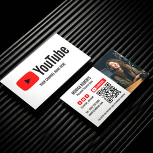YOUTUBE CREATOR PODCASTER ABONNIEREN QRCODE FOTO VISITENKARTE