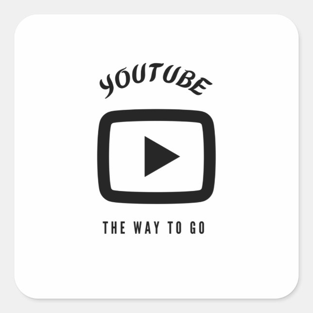 Youtube der Weg Quadratischer Aufkleber (Vorderseite)