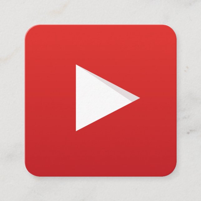 YouTube-Kanal Quadratische Visitenkarte (Vorderseite)