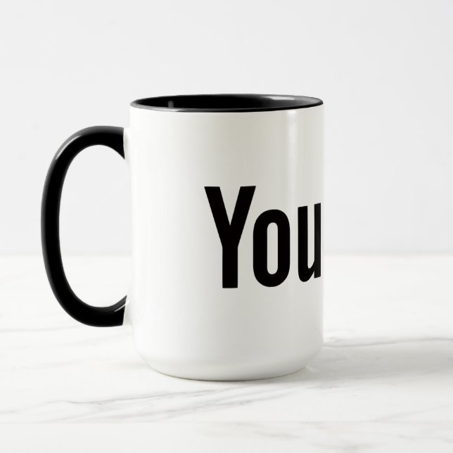 YouTube-Logo-Style personalisierte Kaffeetasse (Links)