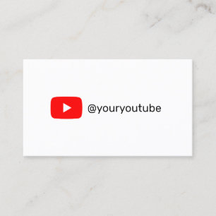 YouTube Social Media Modernes trendiges Marketing Telefonnummerkarte