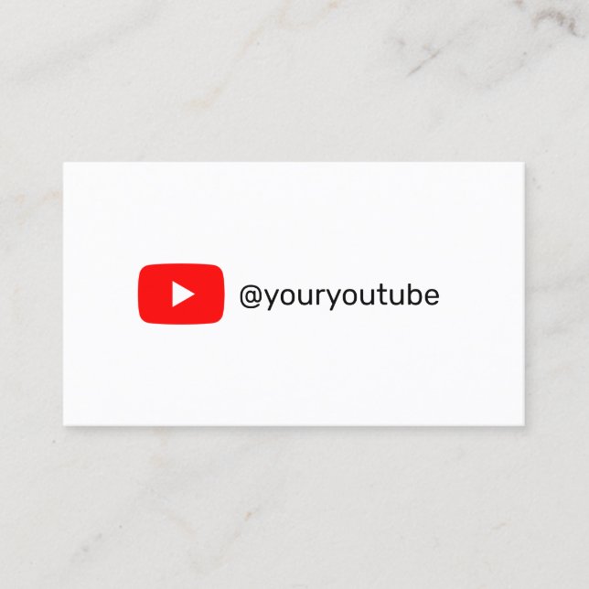 YouTube Social Media Modernes trendiges Marketing Telefonnummerkarte (Vorderseite)